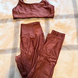 NWOT FP Movement Shine metallic workout set